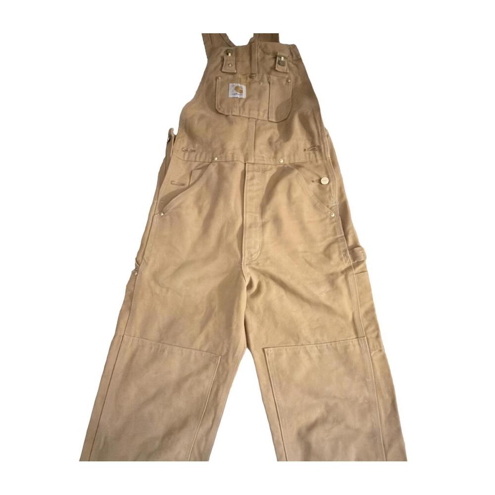 Carhartt Classic Brown Double Knee Work Overalls - 28x32 - Picture 4 of 8
